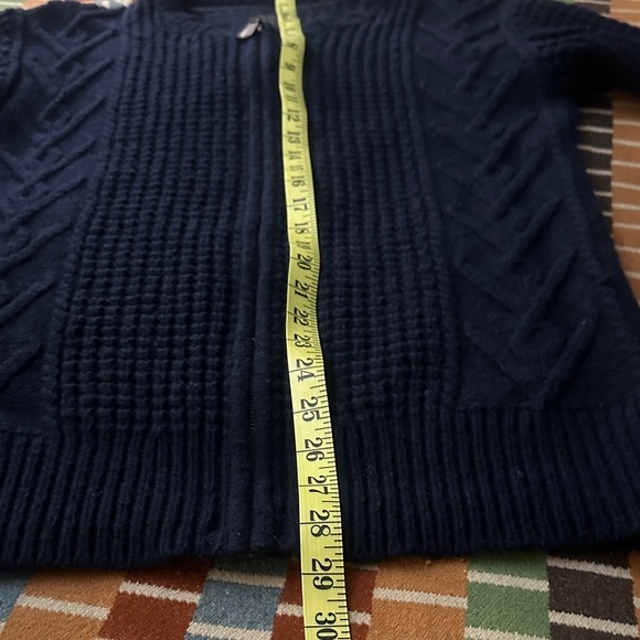 All Saints Full Zip Cable Crewneck Sweater - Picture 5 of 7